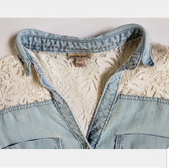 Anthro Holding Horses Novela Chambray Shirtdress - Picture 4 of 4